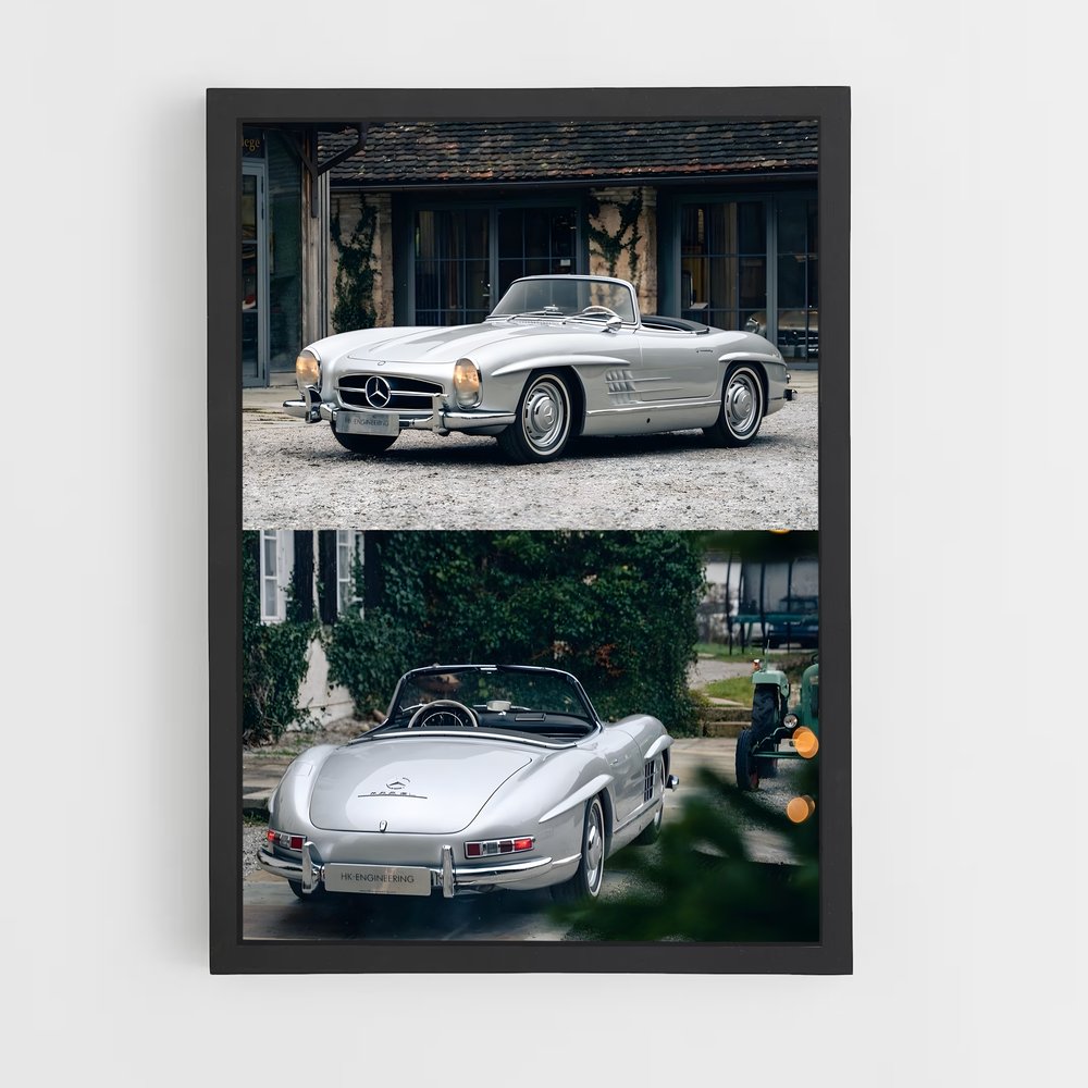 Poster L'Élégance Argente – affiche Mercedes (vue 2)